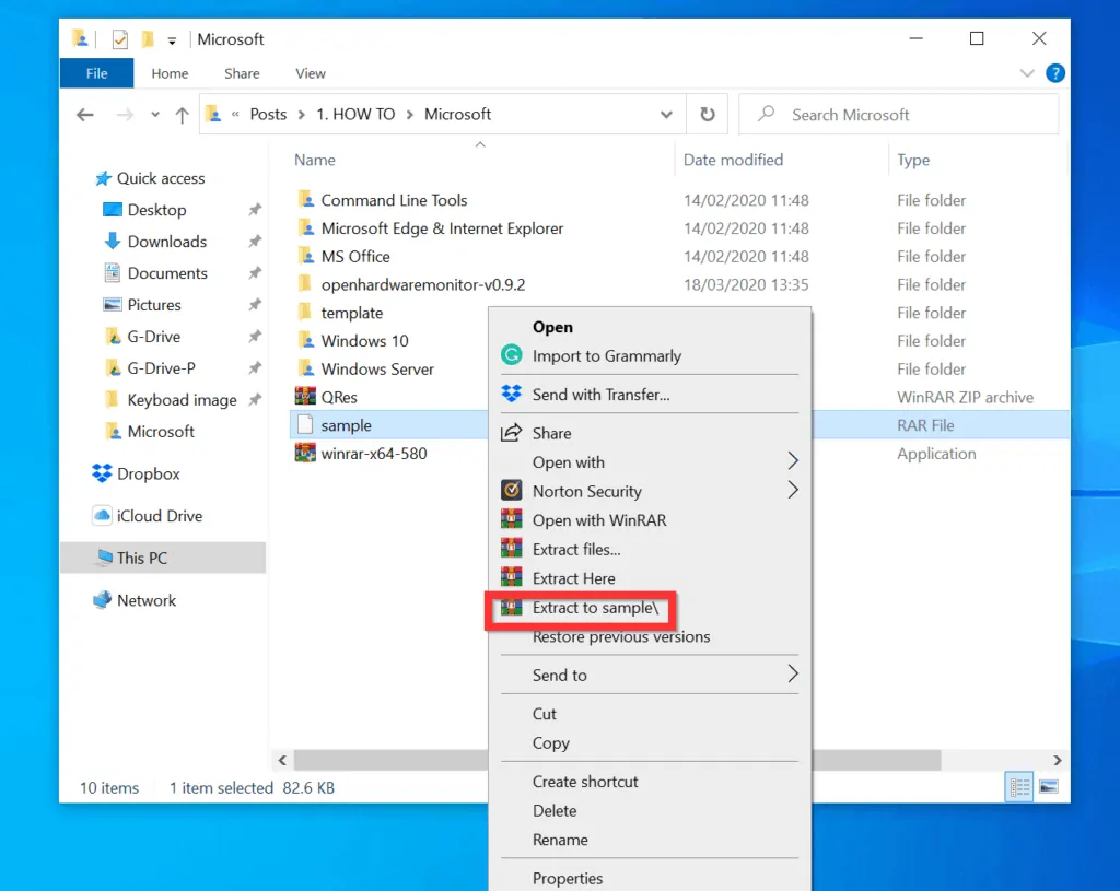How to Open RAR Files on Windows 10 with WinRAR
