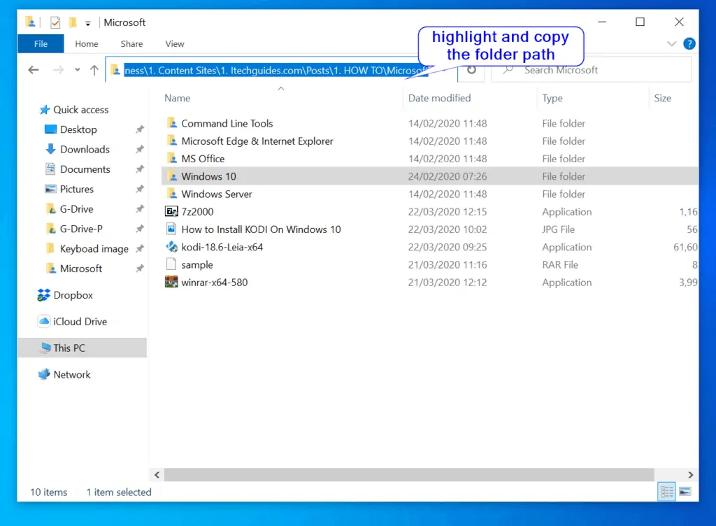 Step 2: Password Protect a Folder on Windows 10 with 7-zip