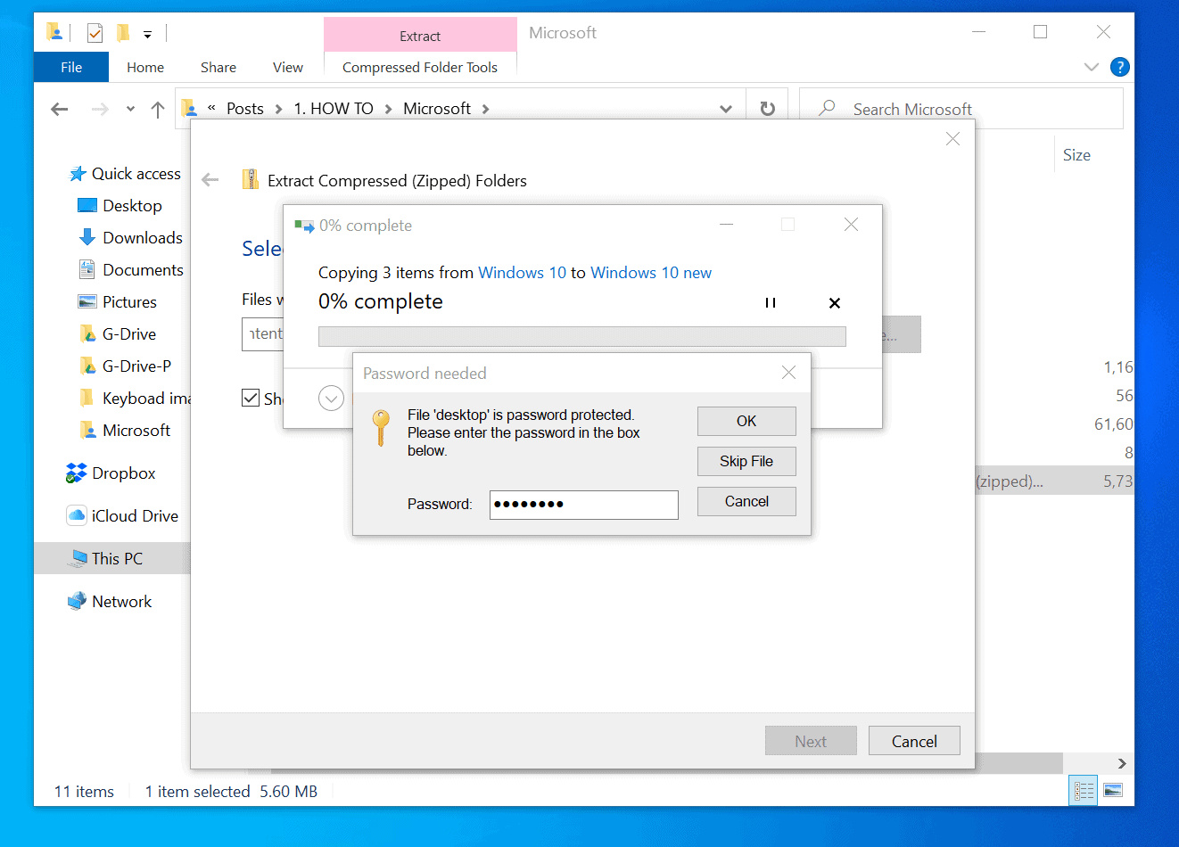 windows 10 password protect file