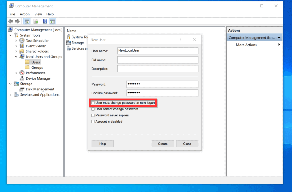 Step 1 to Remove Microsoft Account from Windows 10: Create a New Local Account