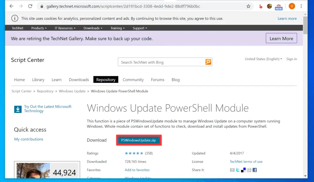 How to Check for Windows Updates on Windows 10 with PowerShell - Download PSWindowsUpdate PowerShell Module