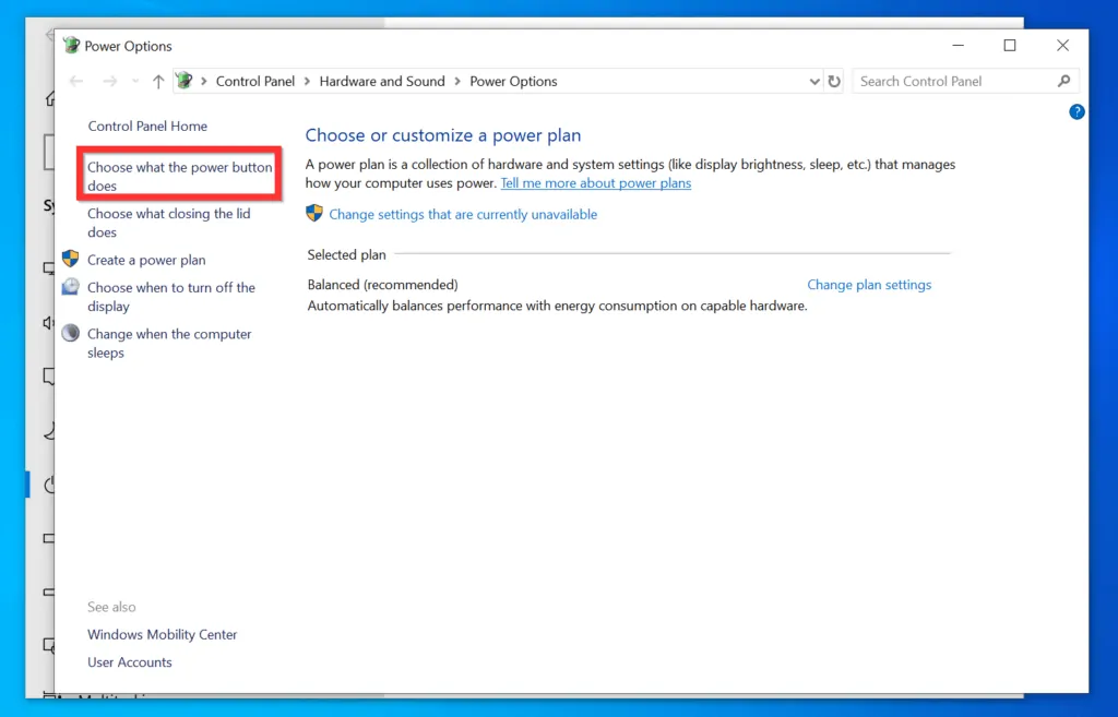 Step 1: to Hibernate Windows 10: Add Hibernate Option to the Start Menu