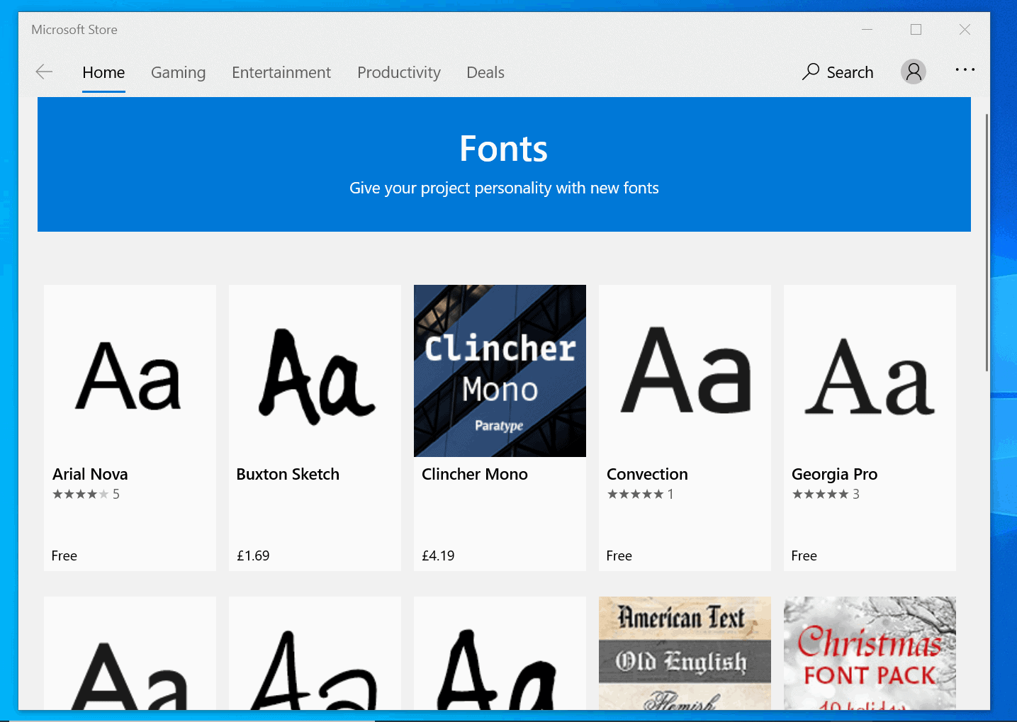 download fonts for windows 10 pro