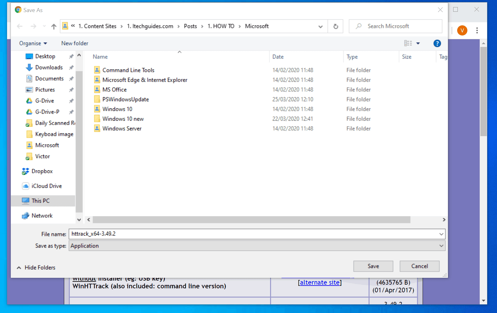 how to download a webpage