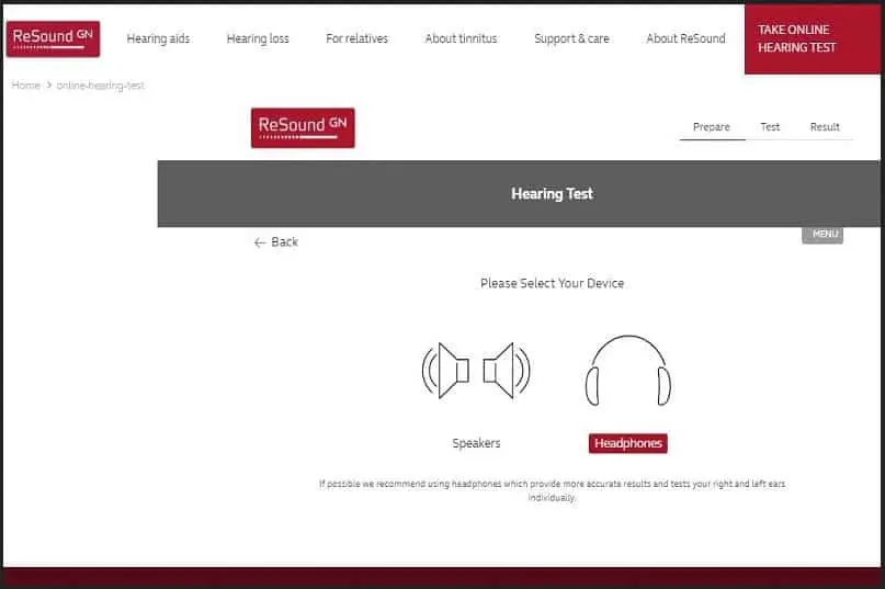 Best Online Hearing Test: Resound