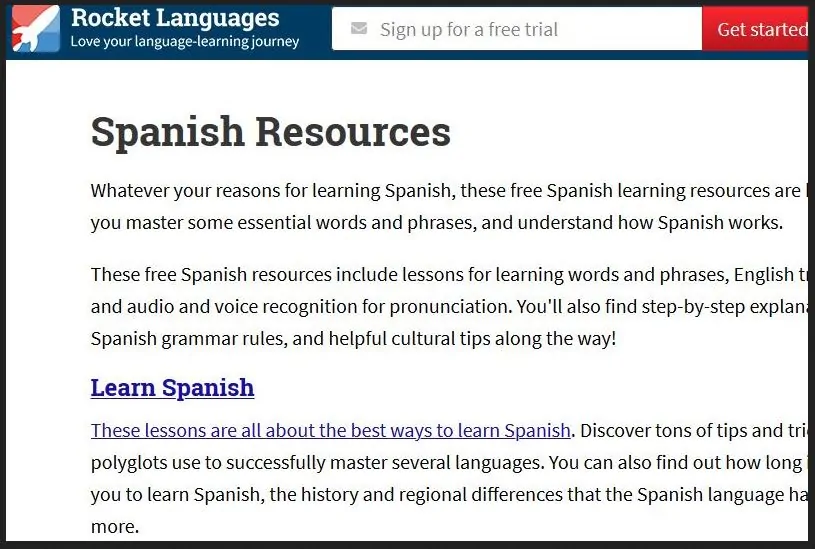 Best Online Spanish Course: Rocket Language