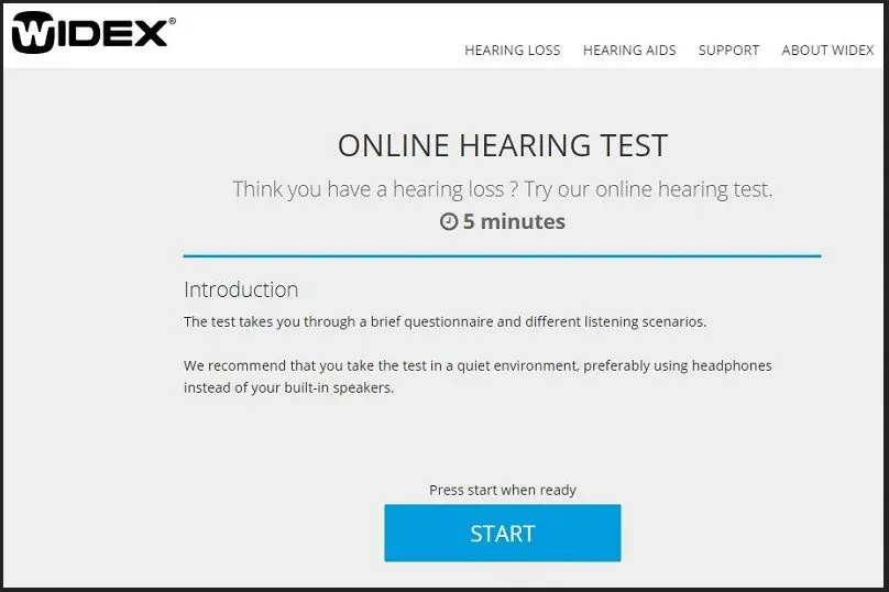 Best Online Hearing Test: Widex
