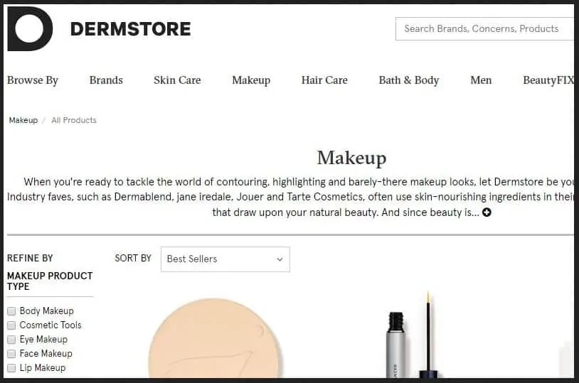 Best Place To Buy Makeup Online: DERMSTORE