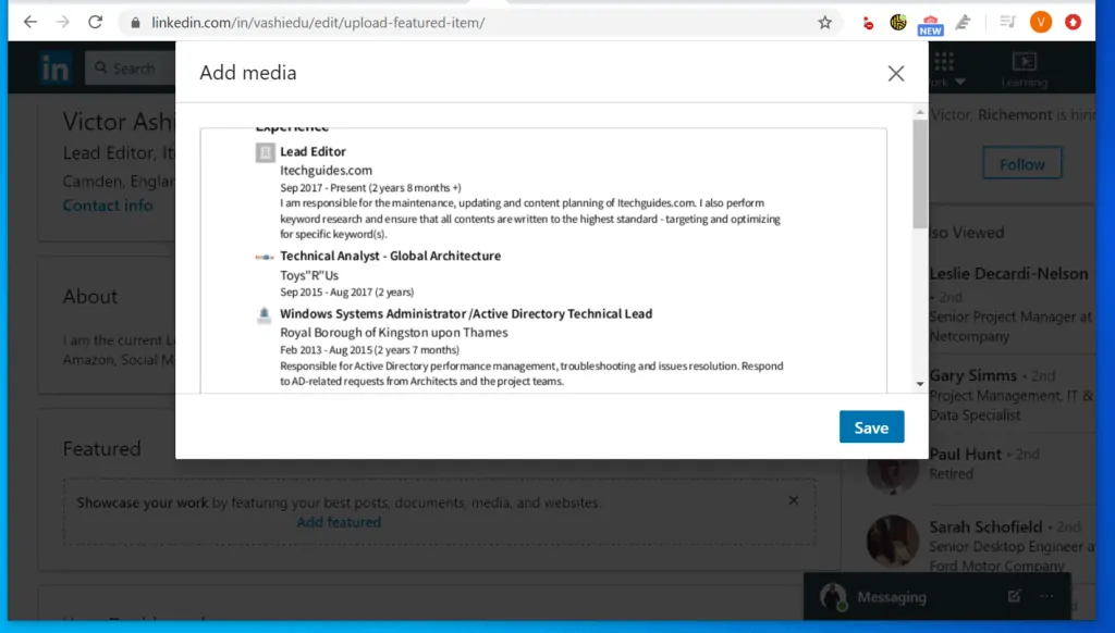 How to Add Resume to LinkedIn from Your Profile