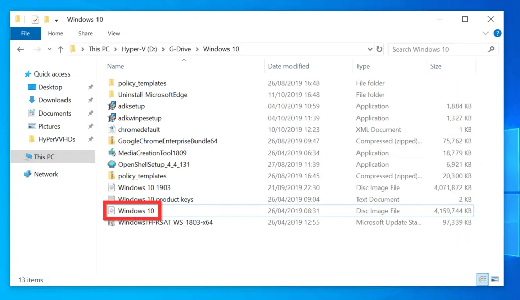 How to Mount ISO on Windows 10 from File Explorer