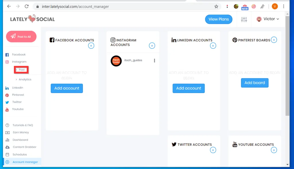 How to Upload Multiple Photos to Instagram from PC with LatelySocial