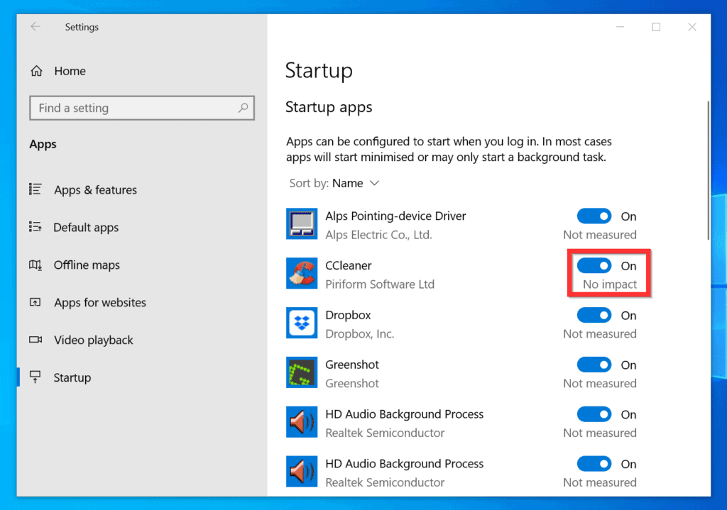 windows 10 make a program run at startup