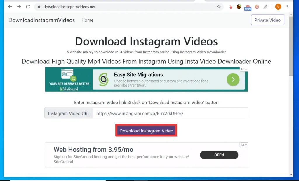 Download Instagram Videos on PC or Mac with Downloadinstagramvideos.net