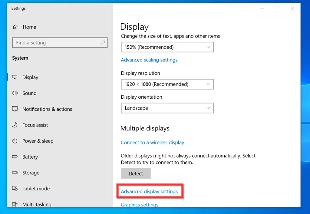 How to Change Resolution on Windows 10 from Windows Settings - How to Set Advanced Display Resolution