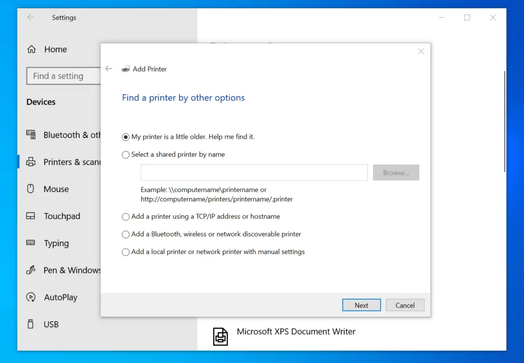 How to Add a Printer on Windows 10 from Windows Settings