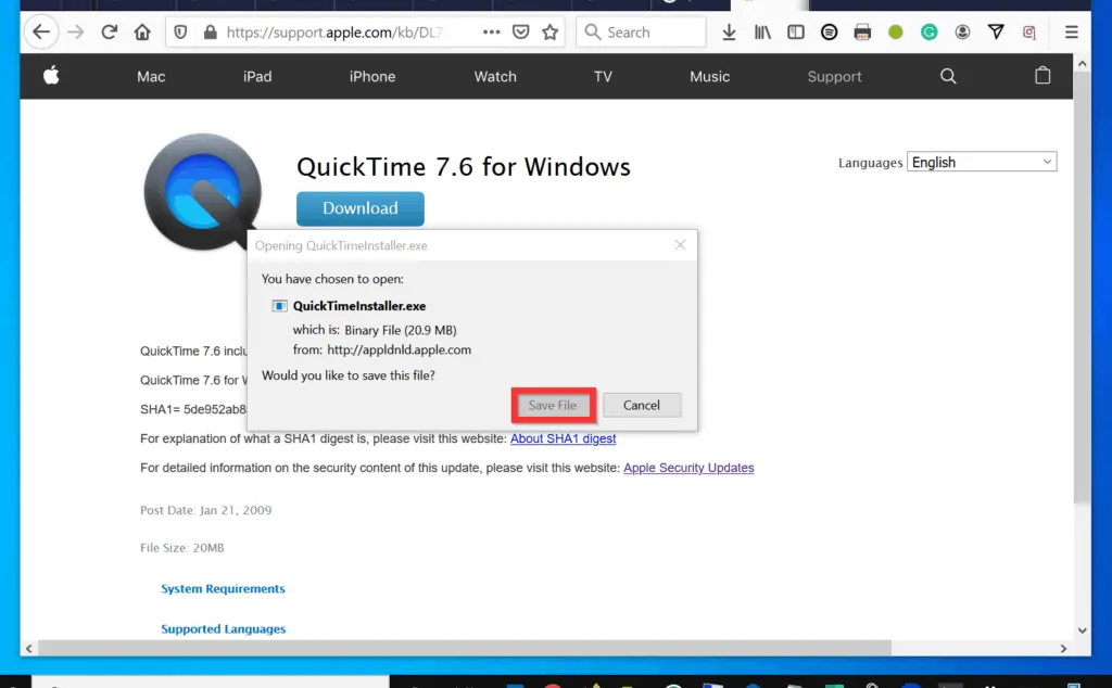 How to download and install quicktime for windows 10 itechguides