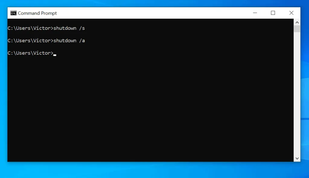 How to Shutdown Windows 10 from CMD