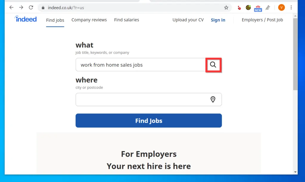 How to Perform Indeed Job Search from a PC/Mac