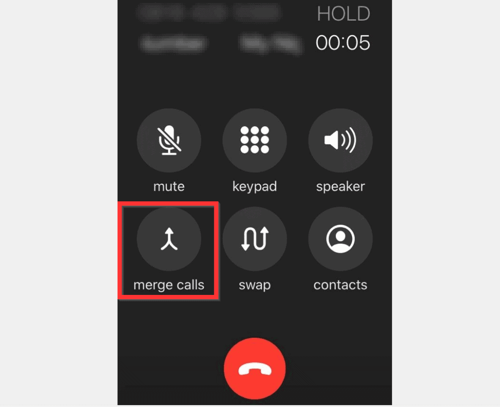 How to Make a Conference Call on iPhone - step 3: Merge the Calls