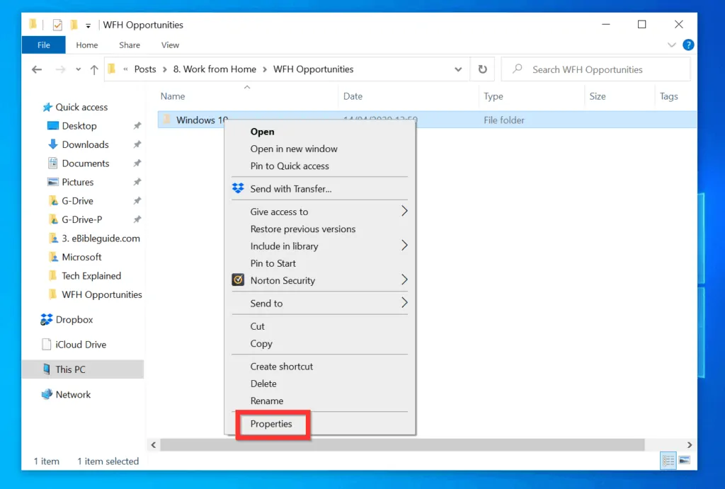 Unhide Folders in Windows 10
