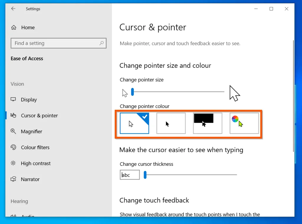 How to Change Cursor on Windows 10 from Windows Settings