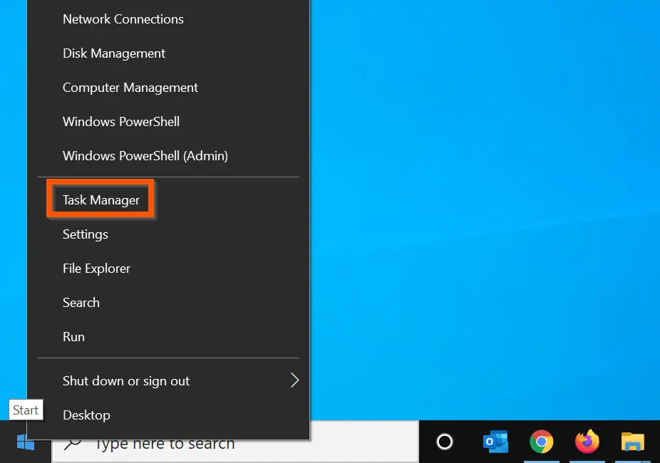 How to Open Task Manager on Windows 10 - Start Menu Right-click Method