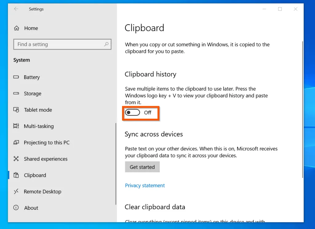 How to Clear Individual Clipboard Items from History - How to Enable Clipboard History