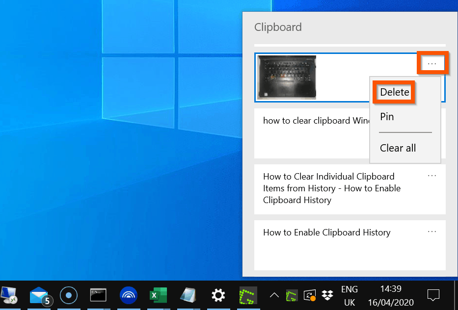  How to Clear Individual Clipboard Items from History