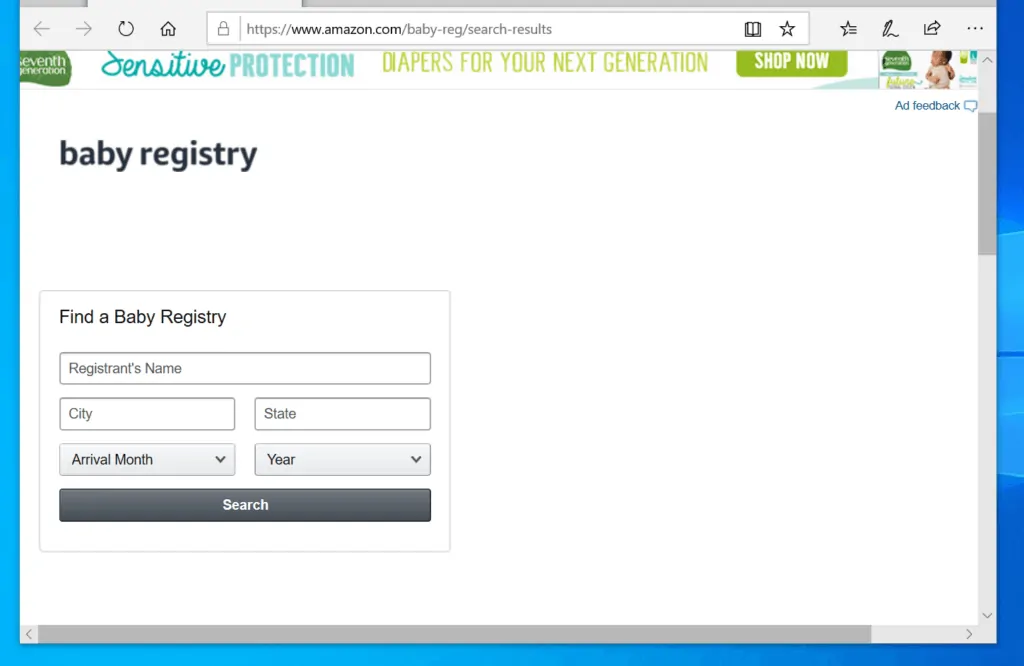 How To Perform Amazon USA Baby Registry Search By Parent's Name
