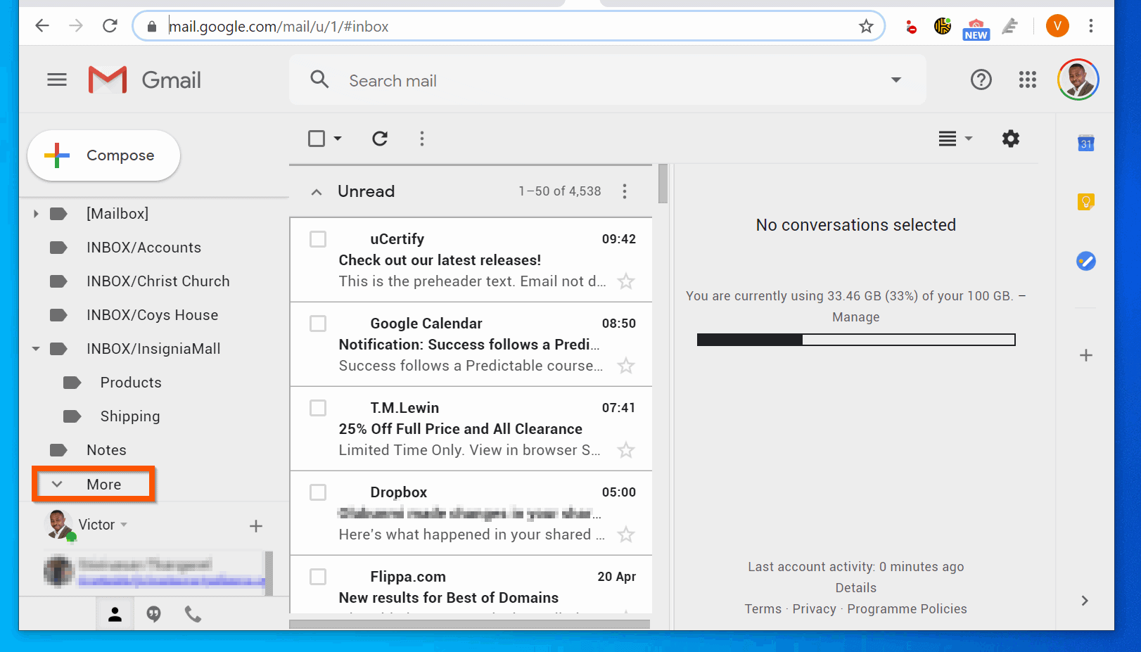 why are my gmail emails going in my all mail folder and not my inbox
