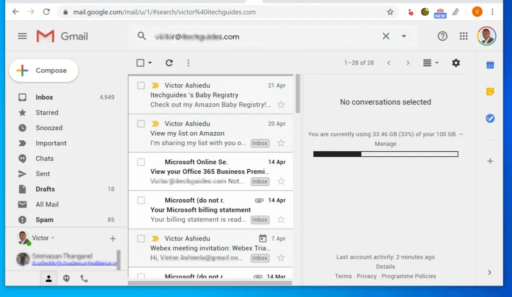 How to sort gmail by sender itechguides
