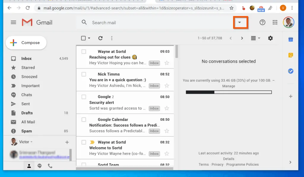 How to Filter Emails in Gmail by Size