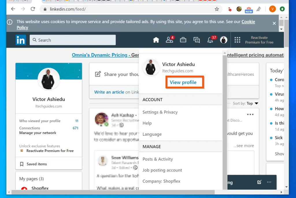 How to Share LinkedIn Profile on a PC - How to Share Your Profile via LinkedIn Message