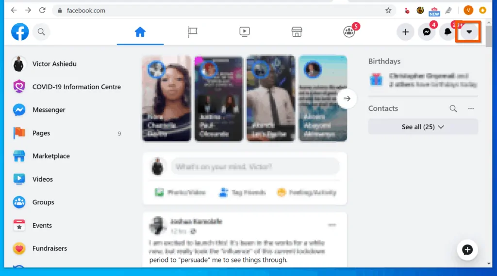 How to Turn on Facebook Dark Mode on PC - Itechguides