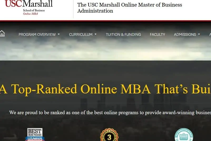 Best Online Business Schools: University Of Southern California