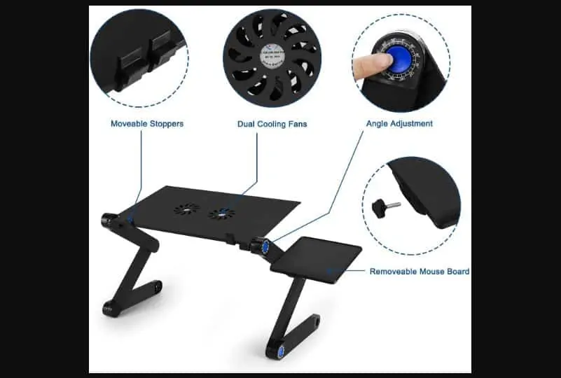 Best Adjustable Laptop Stand: Double fly Adjustable Laptop Bed Table