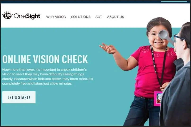 Best Online Vision Test: Onesight.org
