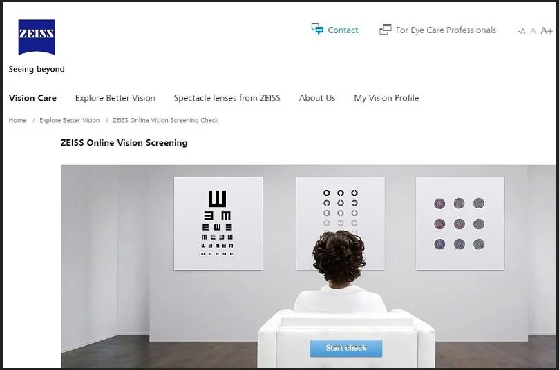 Best Online Vision Test: Zeiss.com