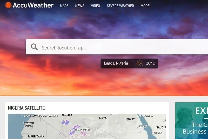 Best Weather Website: Accuweather.com