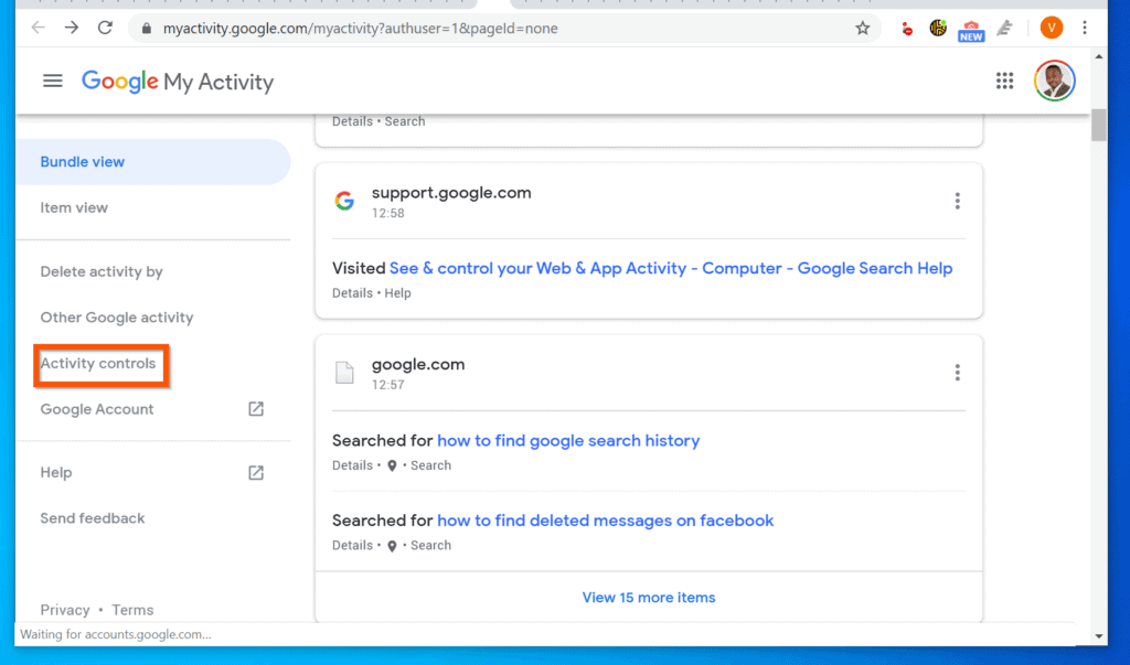 How to Find Google Search History