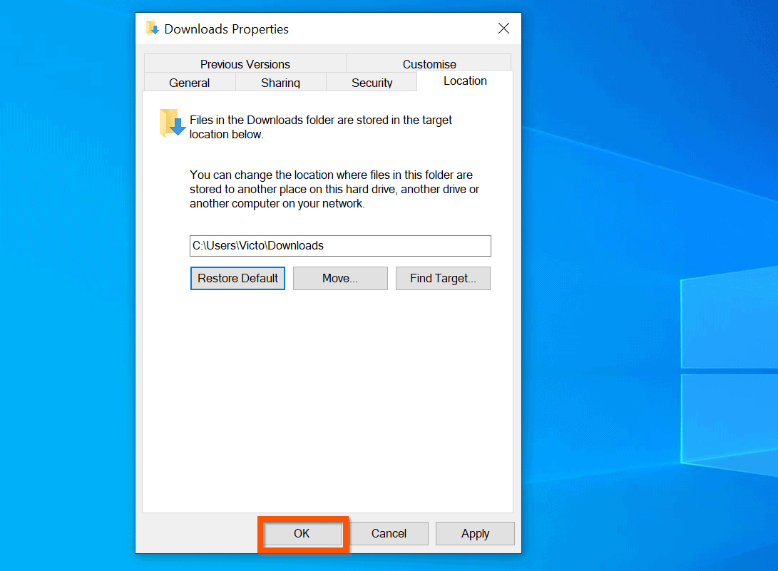 change location of windows update download