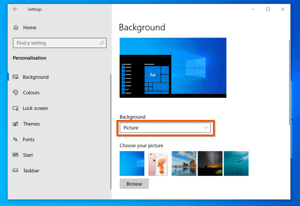 How To Change Wallpaper On Windows 10 8 Steps
