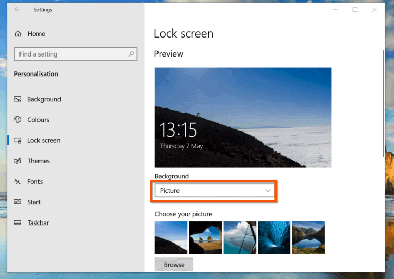 How to Change Wallpaper on Windows 10 - 8 Steps - Itechguides.com