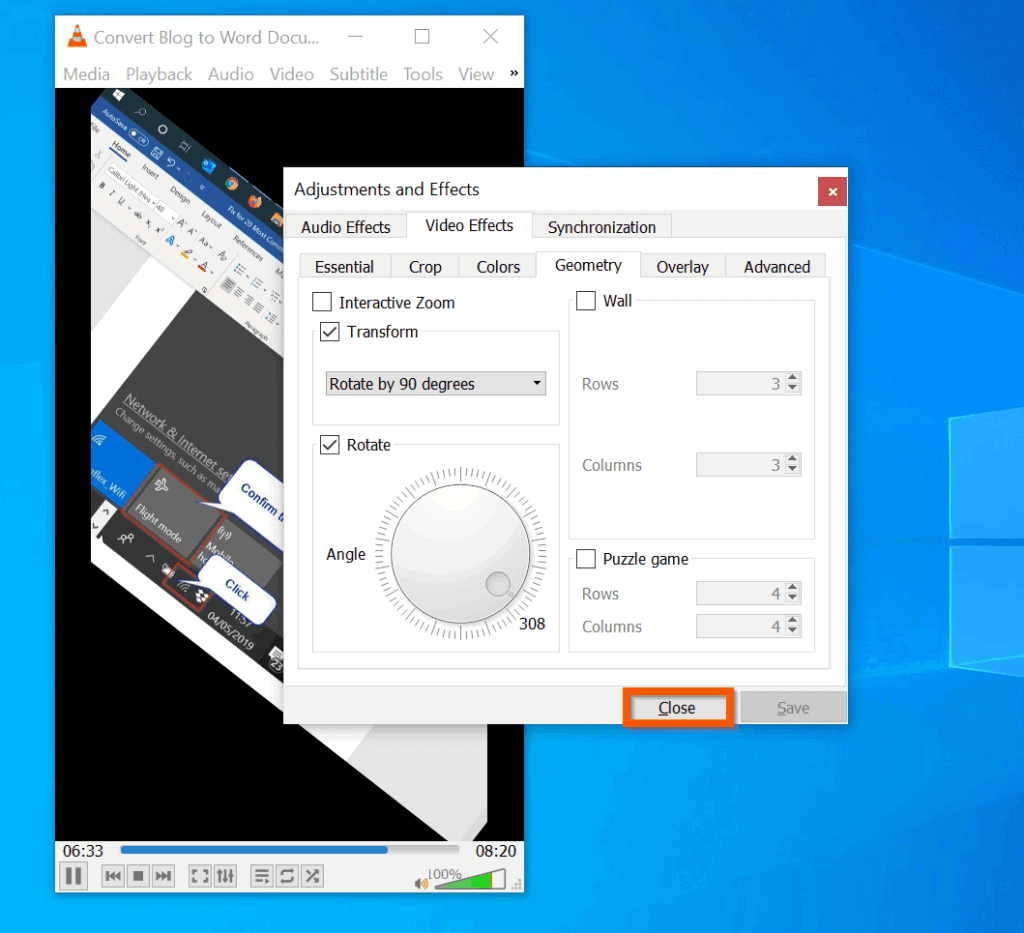 How to Rotate a Video in Windows 10 with VLC Media Player