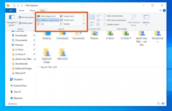 How To Change Icon Size Windows 10 For Desktop And Folder Icons