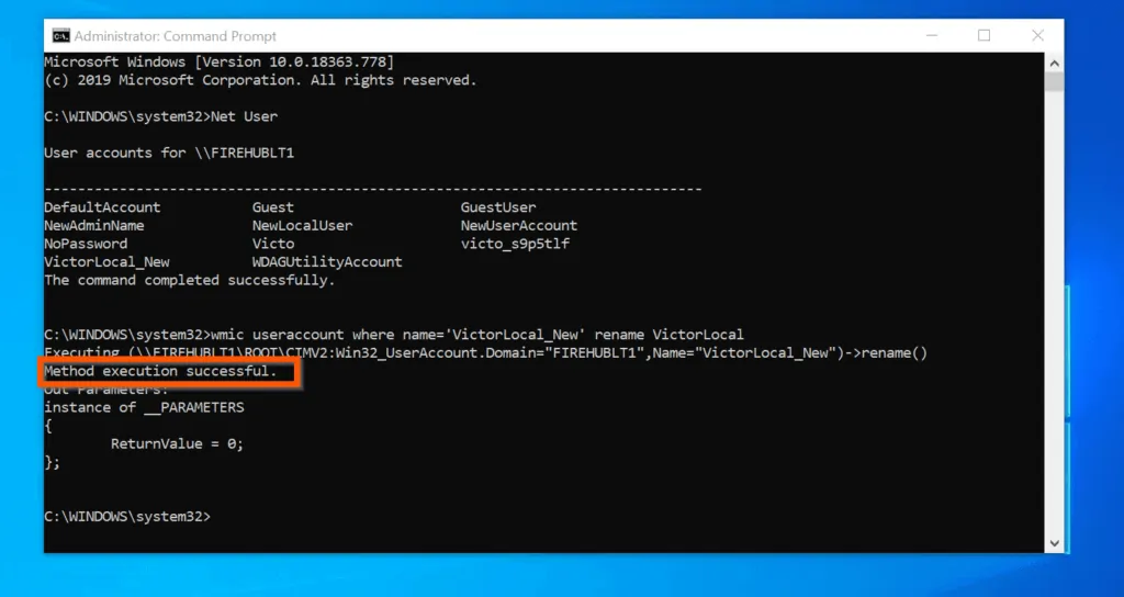 How to Change Username on Windows 10 with Command Prompt