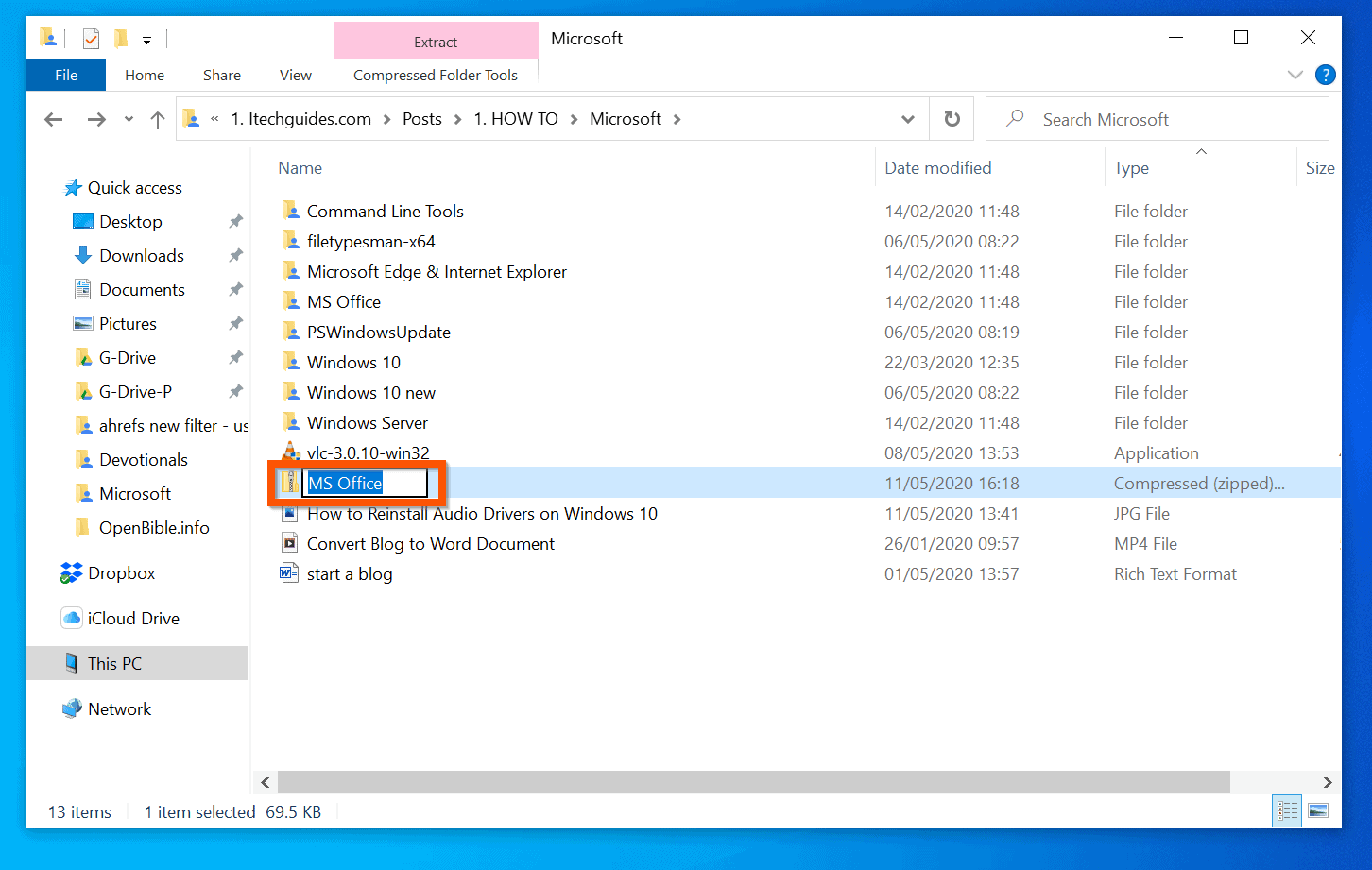 How to Zip a Folder in Windows 10 - 2 Methods - Itechguides.com