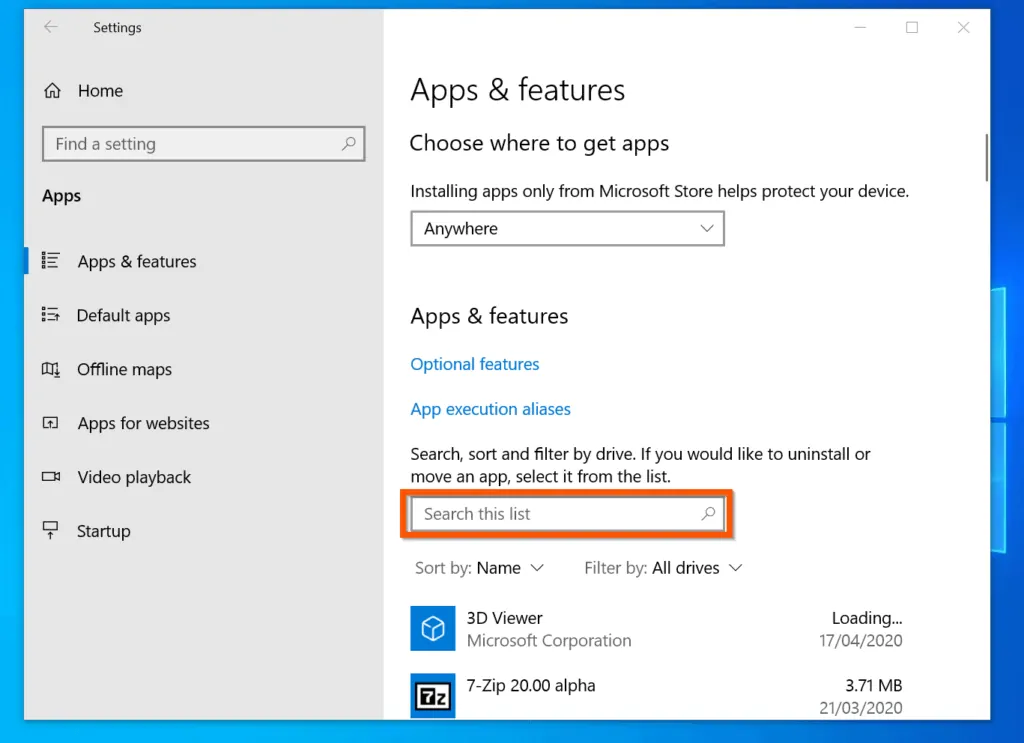 How to Remove Skype from Windows 10 from Apps & Features