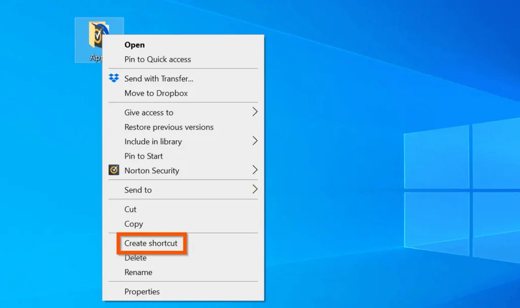 How to Create a Shortcut on Windows 10 - Create Shortcut with Right-click Method - Use Right-click Method to Create Shortcut for a File or Folder