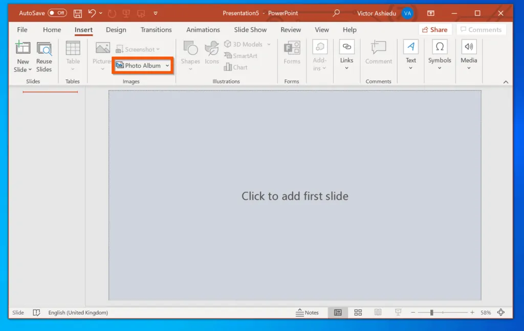 How to Make a Slideshow on Windows 10 with PowerPoint
